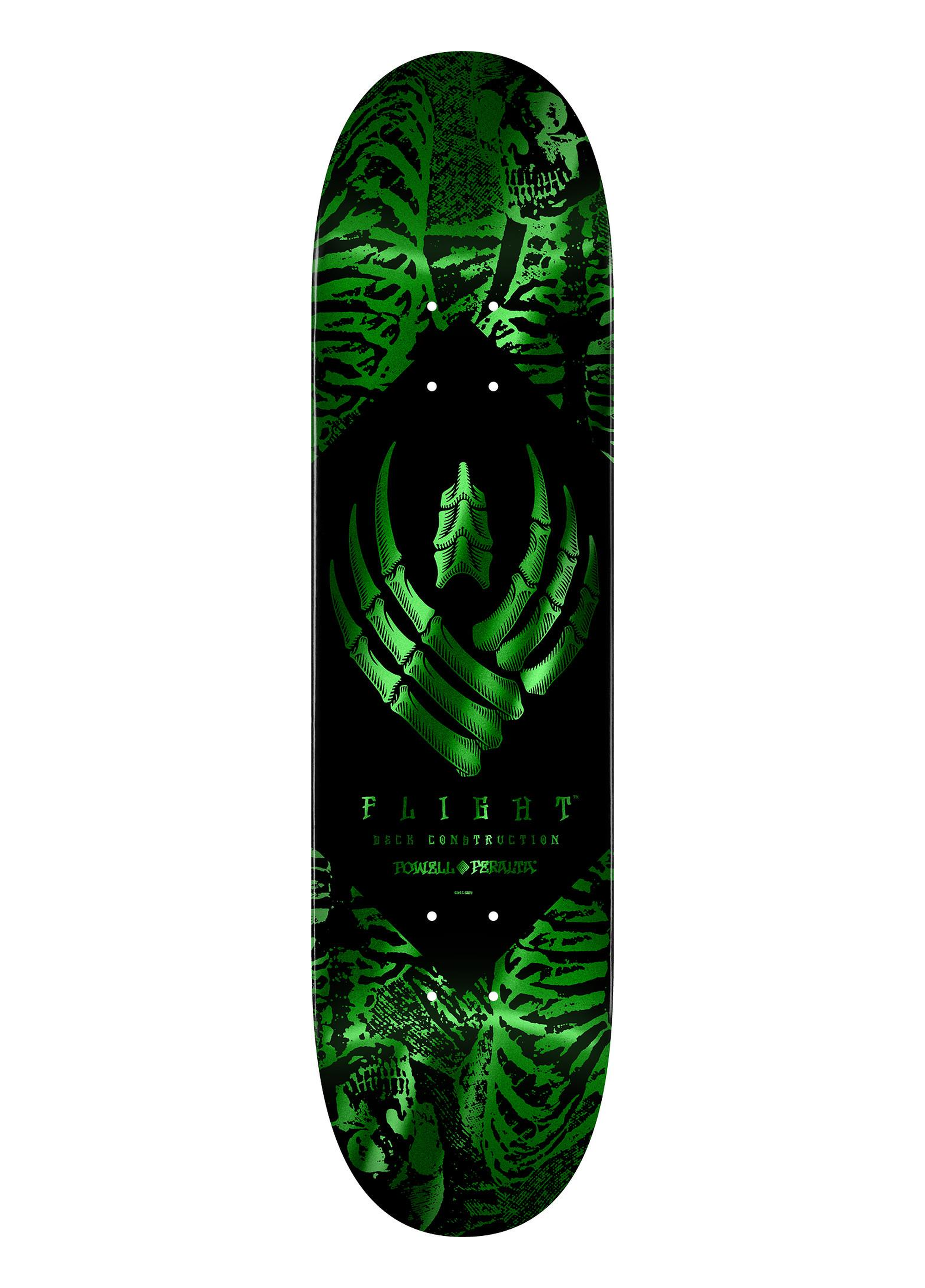 FLIGHT ® Powell Peralta 8.5 Skeleton Green Foil Deck Kaykay Tahtası 