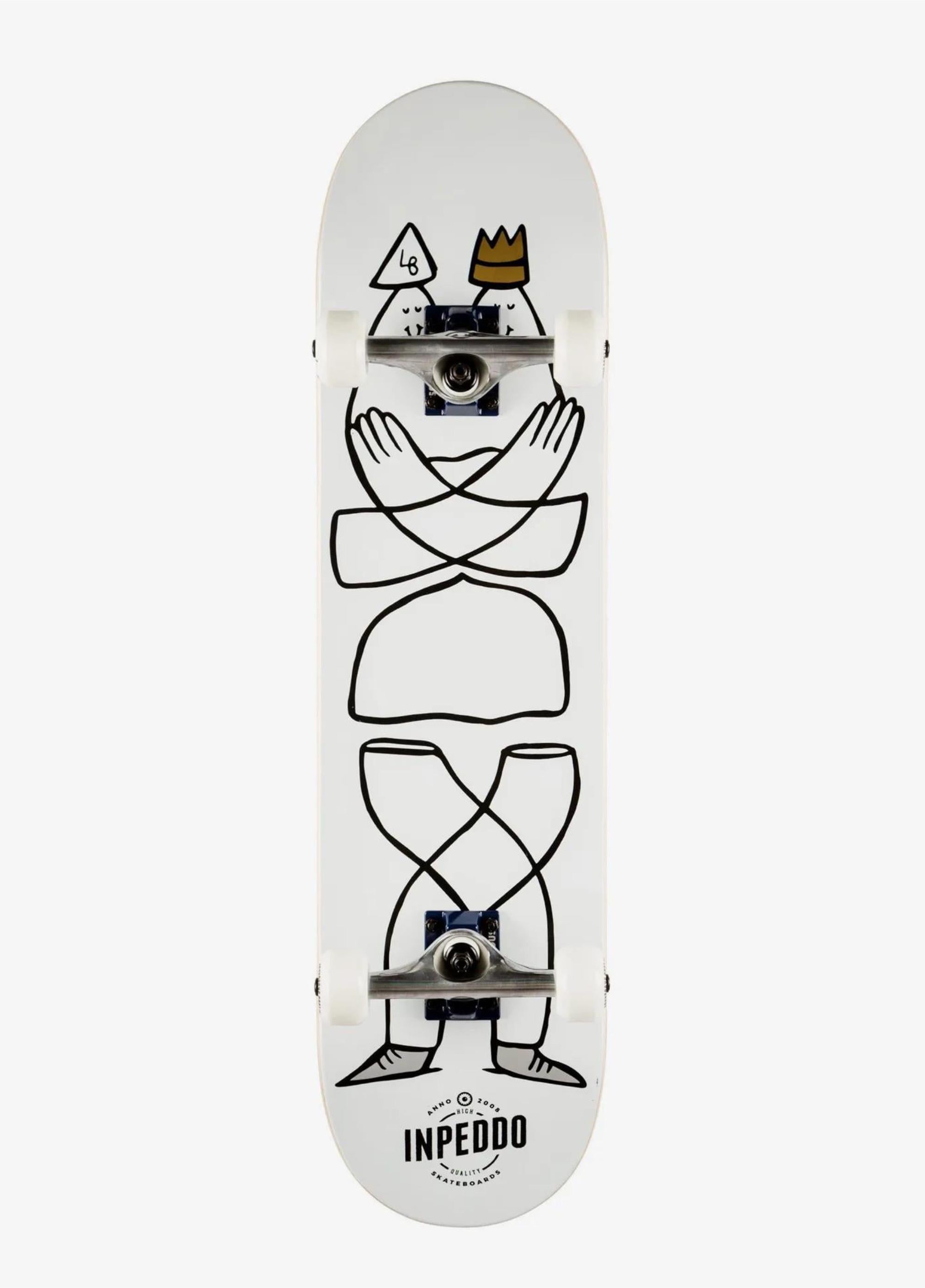 Inpeddo 8,0 Lucas Beaufort Smarty White Complete Profesyonel Kaykay 