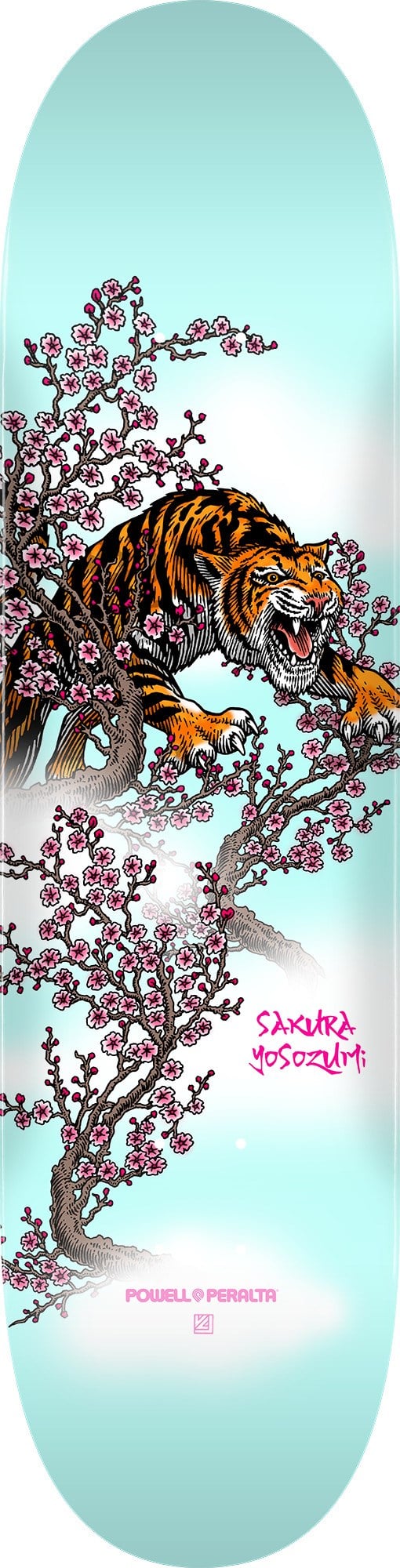 Powell Peralta 8.0 Yosozumi Tiger Light Blue Deck Profesyonel Kaykay Tahtası 