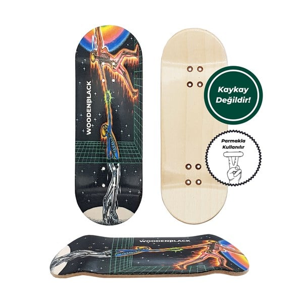 Woodenblack Skeleton Face Fingerboard Deck 