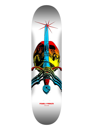 Powell Peralta 8.25 Skull & Sword Fade Yellow White Deck Profesyonel Kaykay Tahtası 