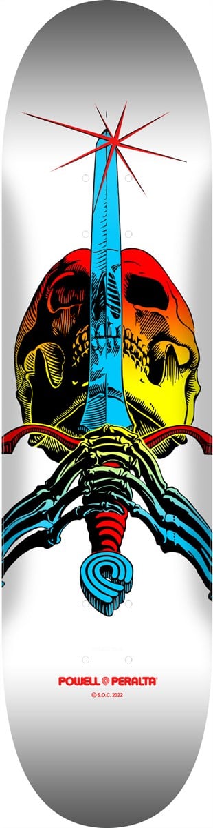 Powell Peralta 8.25 Skull & Sword Fade Yellow White Deck Profesyonel Kaykay Tahtası 