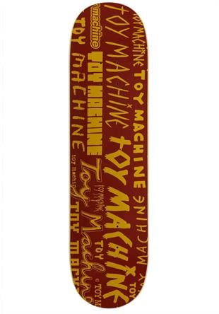 Toy Machine 8.0 Word Marks Deck Profesyonel Kaykay Tahtası 