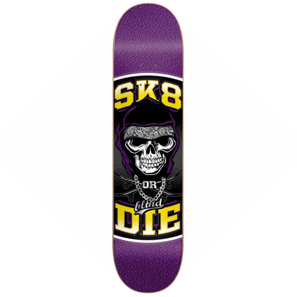 Blind 8,25 Sk8 or Die SS Purple Yellow Deck