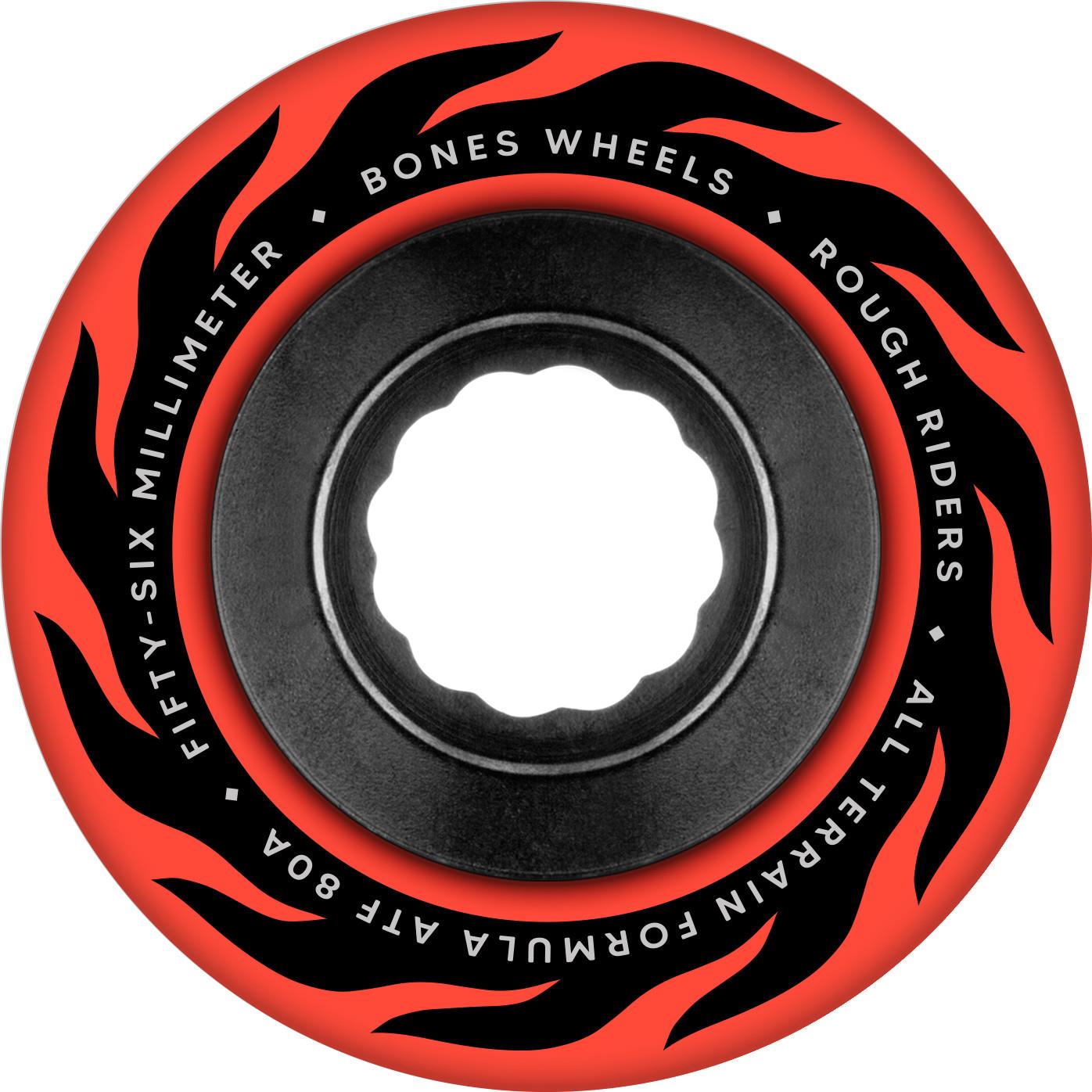 Bones ATF Rough Rider Eternal Flame 56MM 80A Red Wheels 