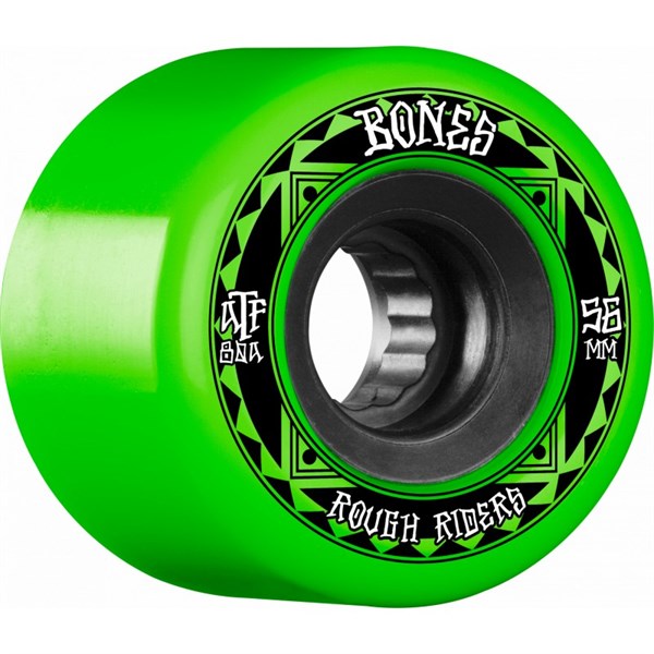 BONES ATF ROUGH RIDER RUNNERS GREEN KAYKAY TEKERLEK SETİ 56MM 80A 