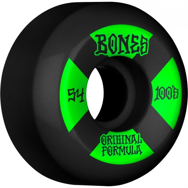 BONES OG FORMULA 100S SERIES 4 BLACK GREEN KAYKAY TEKERLEK SETİ 54MM V5 SİDECUT 