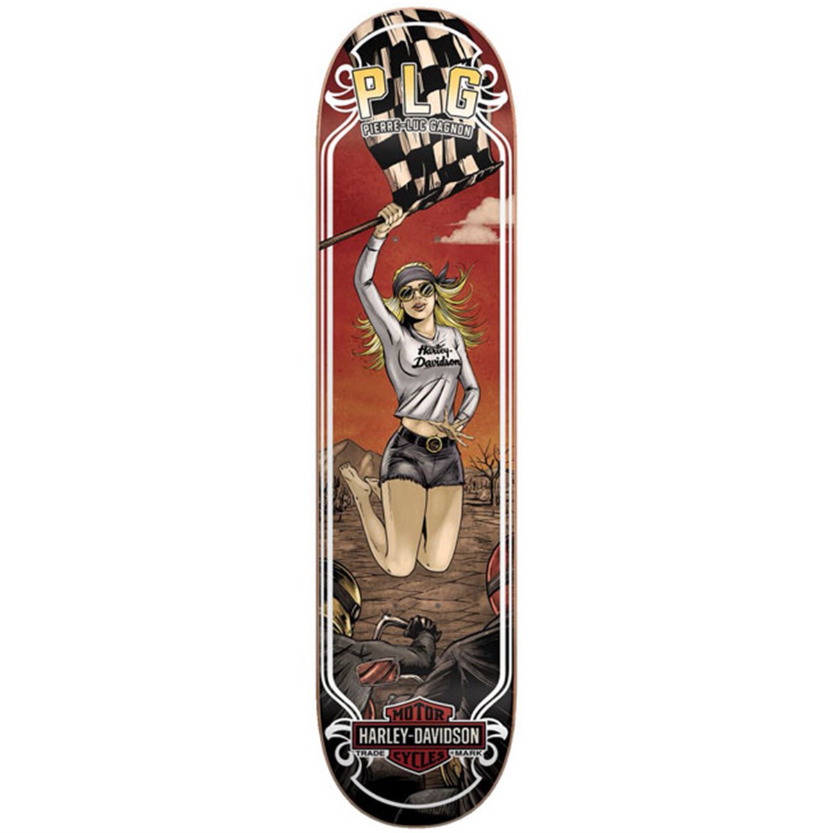 Darkstar 8,0 Harley-Davidson Motor Plg Deck Kaykay Tahtası