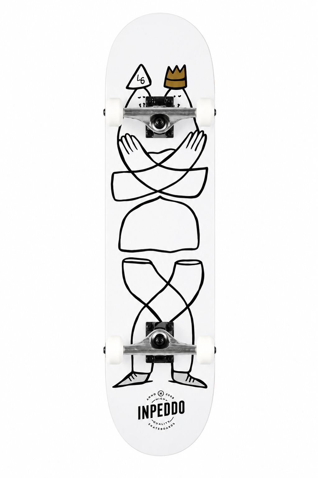 Inpeddo 8,0 Lucas Beaufort Smarty White Complete Profesyonel Kaykay 