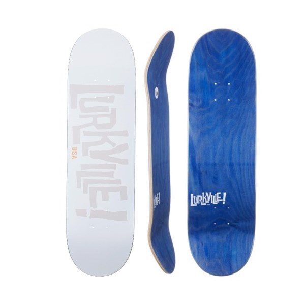 LURKVILLE LOGO WHİTE GREY DECK PROFESYONEL KAYKAY TAHTASI 8.0 