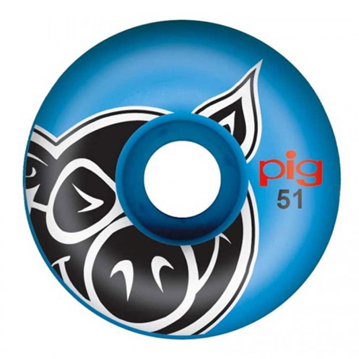 Pig Head Blue Tekerlek Seti 51 mm