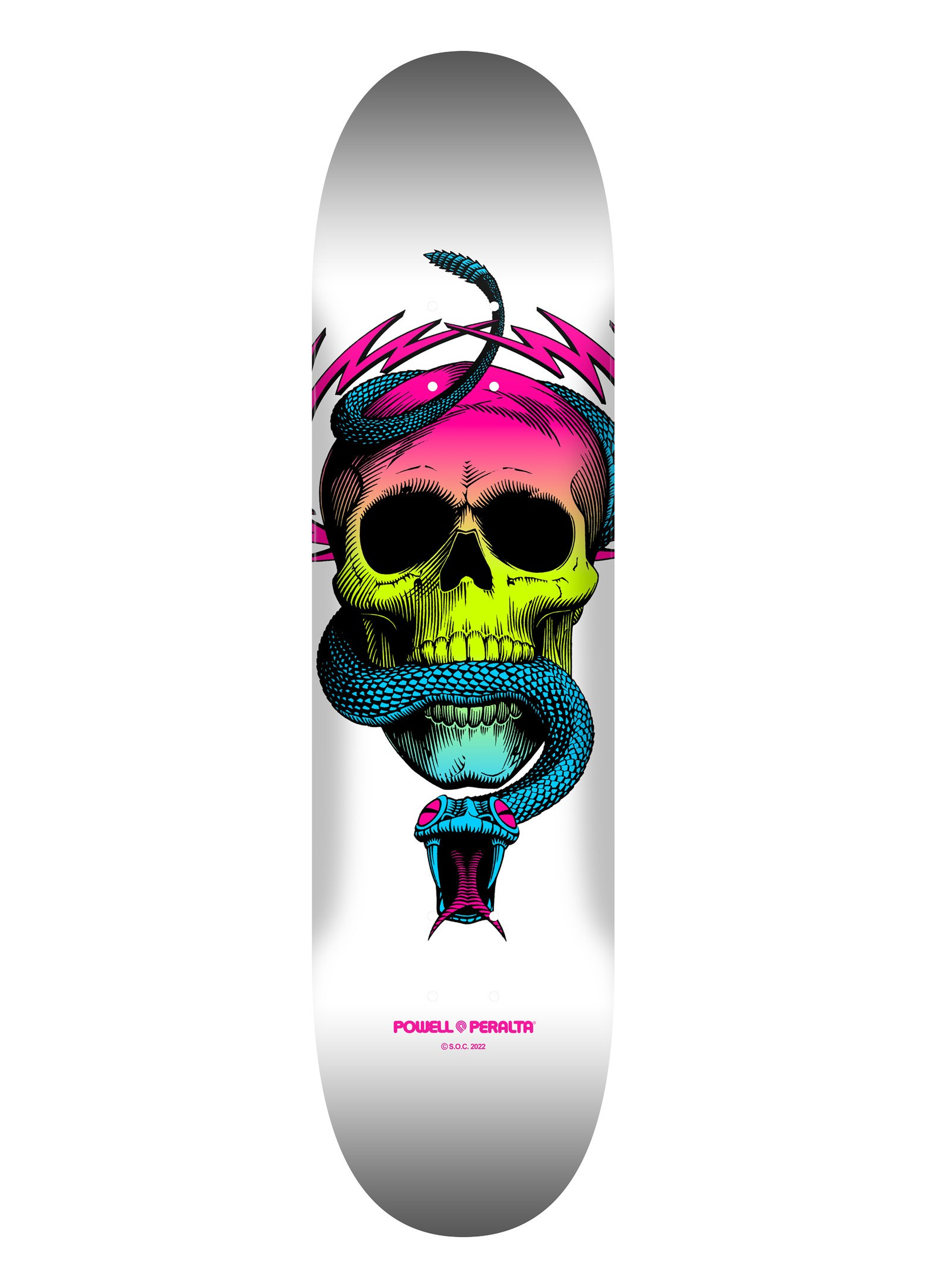 Powell Peralta 8.0 McGill Skull & Snake Lime Fade Yellow White Skateboard Deck 