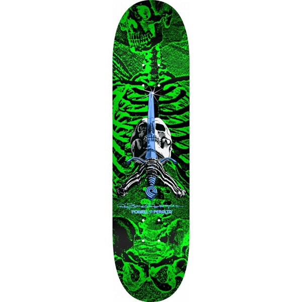 POWELL PERALTA 8.0 SKULL AND SWORD GREEN DECK PROFESYONEL KAYKAY TAHTASI 