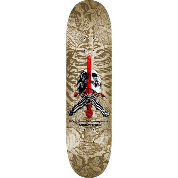 POWELL PERALTA 9.0 SKULL AND SWORD NATURAL DECK PROFESYONEL KAYKAY TAHTASI 