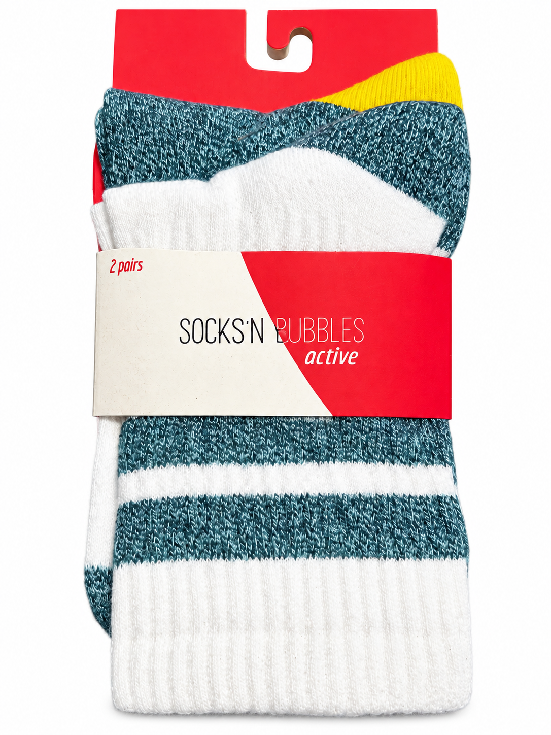 SOCKS'N BUBBLES Active Spor Çorabı - Petrol Mavi Beyaz 