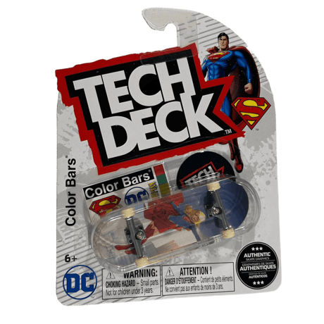 Tech Deck + Hediye Sticker Paketli Parmak Kaykayı Superman Girl Color Bars Skateboard 