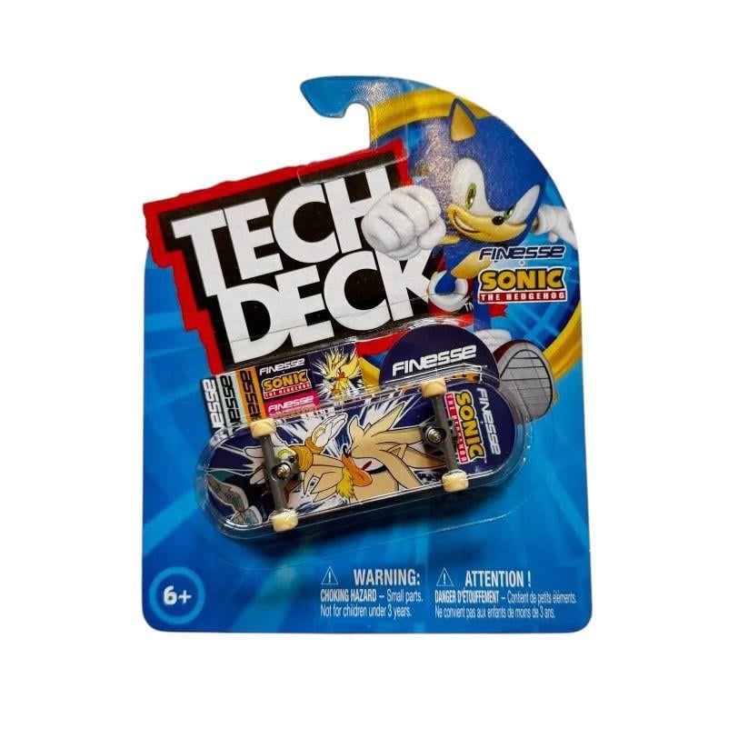 Tech Deck + Hediye Sticker Paketli Parmak Kaykayı Sonic The Hedgenog Skateboard 