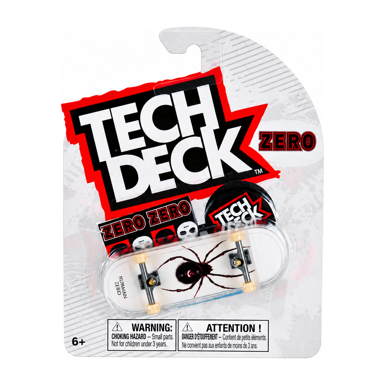 Tech Deck + Hediye Sticker Paketli Parmak Kaykayı Zero Örümcek 