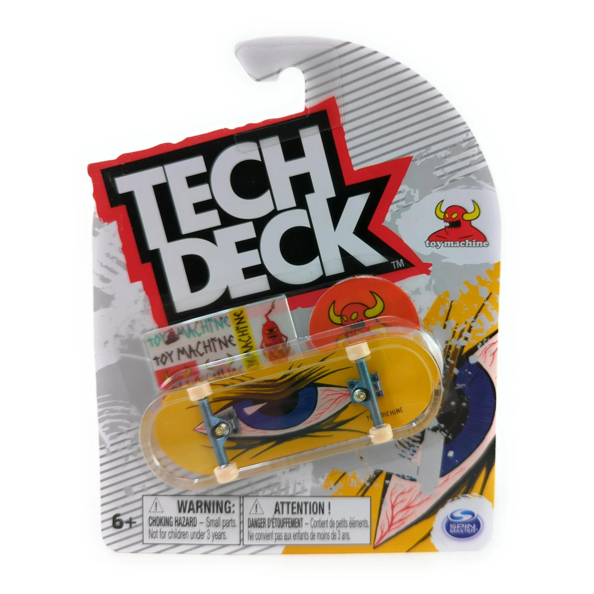 Tech Deck + Hediye Sticker Paketli Parmak Kaykayı Toy Machine Mad Eye Skateboard 