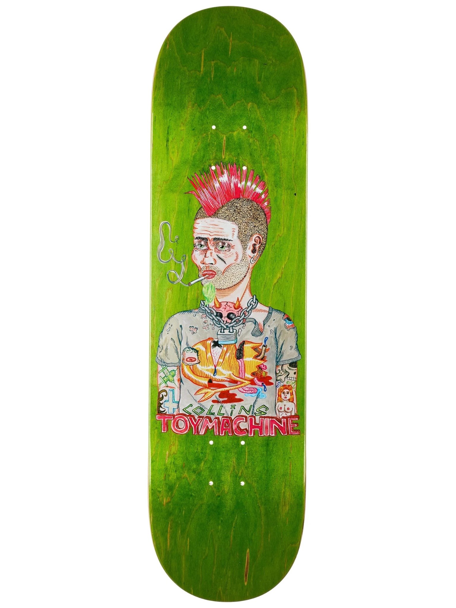 Toy Machine 8.25 Collins Mohawk Green Deck Profesyonel Kaykay Tahtası 