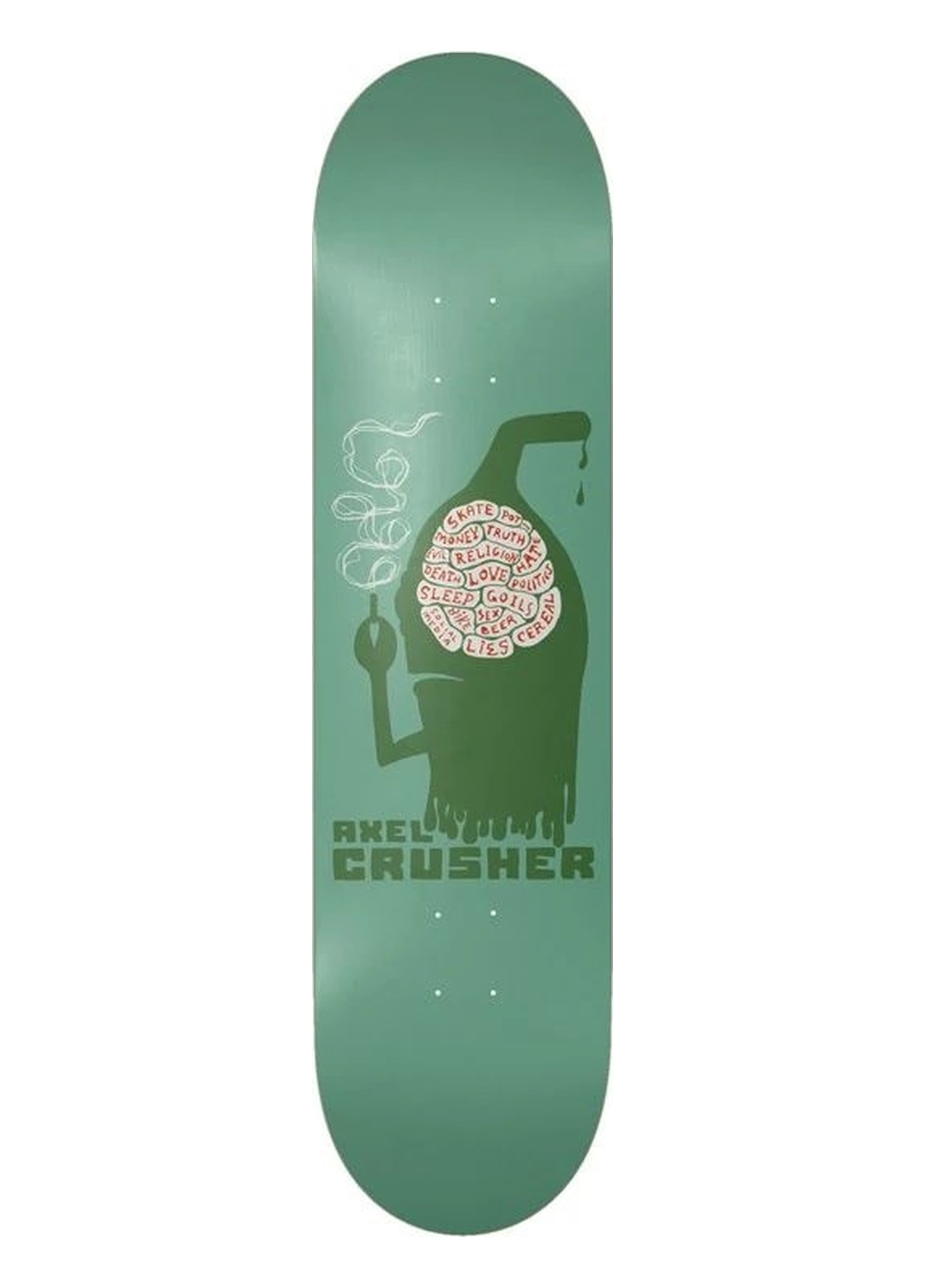 Toy Machine 8.25 Axel Silowet Green Deck Profesyonel Kaykay Tahtası 