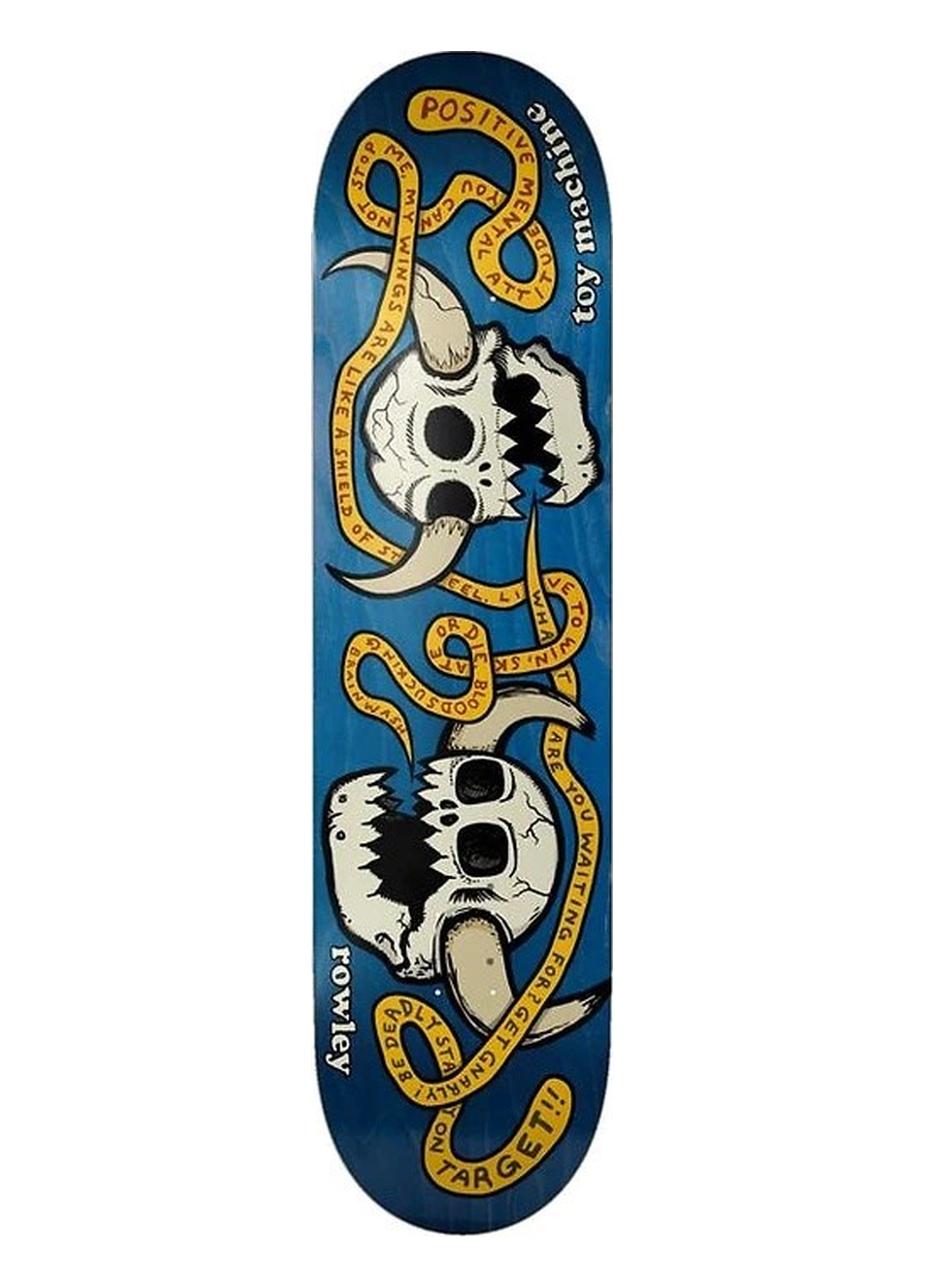 Toy Machine 8.25 Rowley Skulls Blue Skateboard Deck 