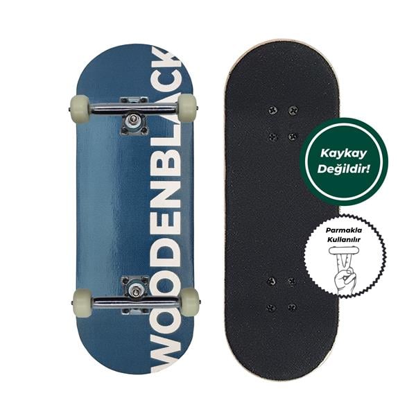 Woodenblack 34mm Basic Logo Navy Fingerboard Complete 