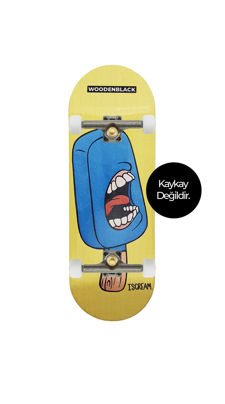 Woodenblack 34mm I Scream Fingerboard Complete 