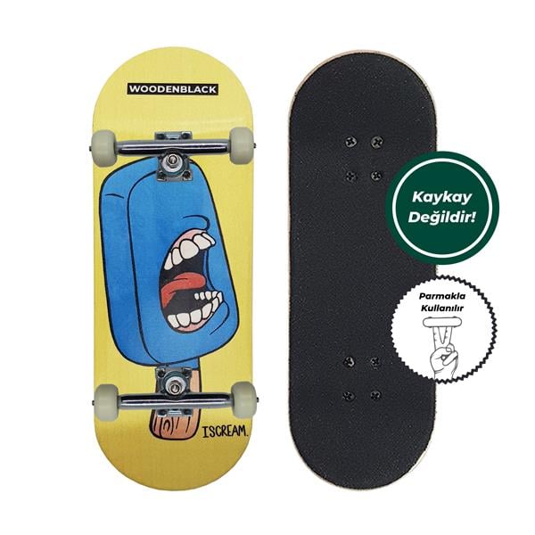 Woodenblack 34mm I Scream Fingerboard Complete 