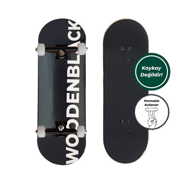 Woodenblack Basic Logo Black - Ready Use Complete/Parmak Kaykay 