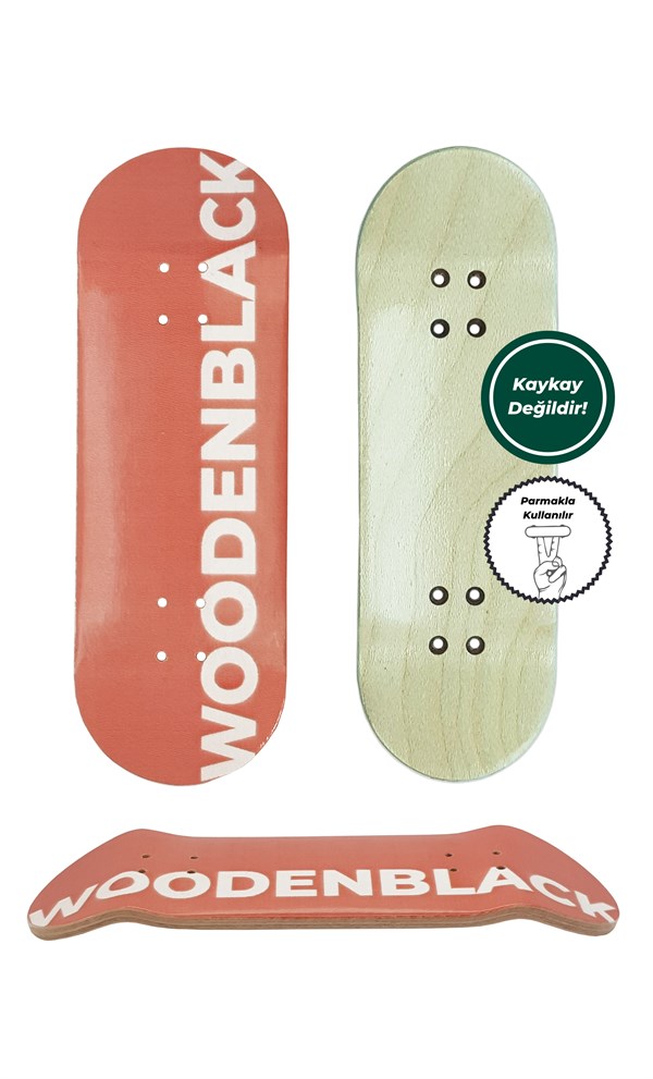 WOODENBLACK BASIC LOGO PINK DECK/PARMAK KAYKAY 