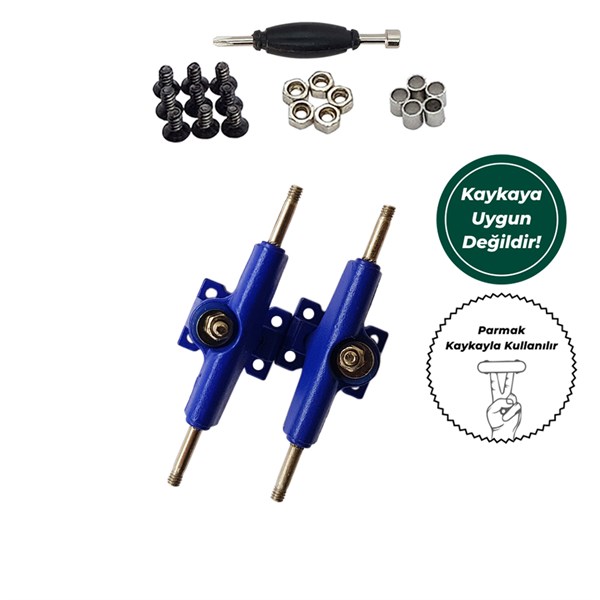 Woodenblack Mavi Truck Seti/Parmak Kaykay 