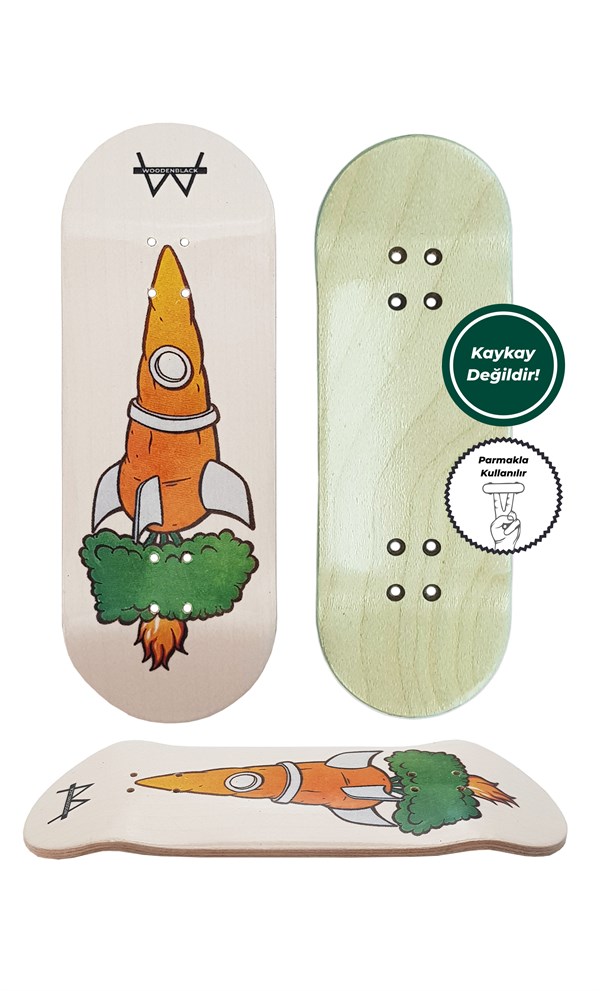 Woodenblack Carrot Rocket Fingerboard Deck 