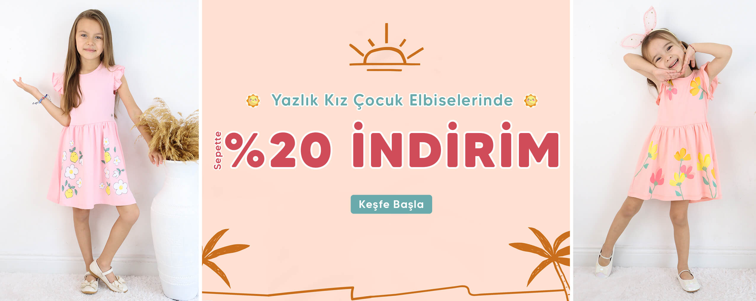 Rengarenk ve şık kız çocuk bayramlık elbiselerini sepette indirimle keşfet