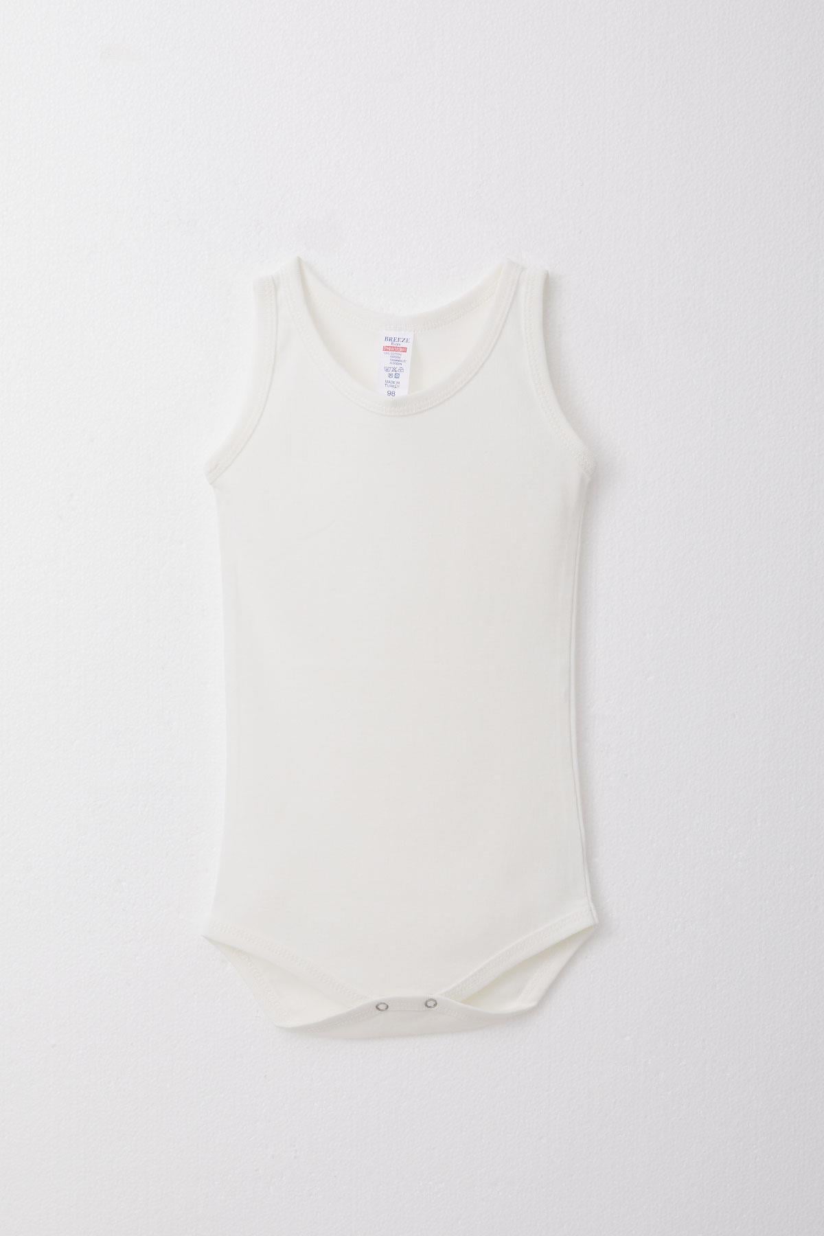 Breeze Erkek Bebek Çıtçıtlı Atlet Zıbın Body Ekru (9 Ay-3 Yaş)