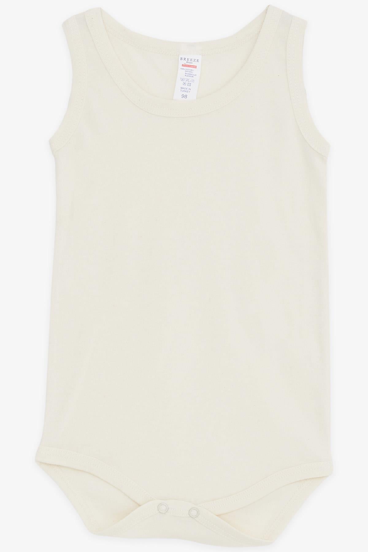 Breeze Erkek Bebek Çıtçıtlı Zıbın Body Krem (9 Ay-3 Yaş)