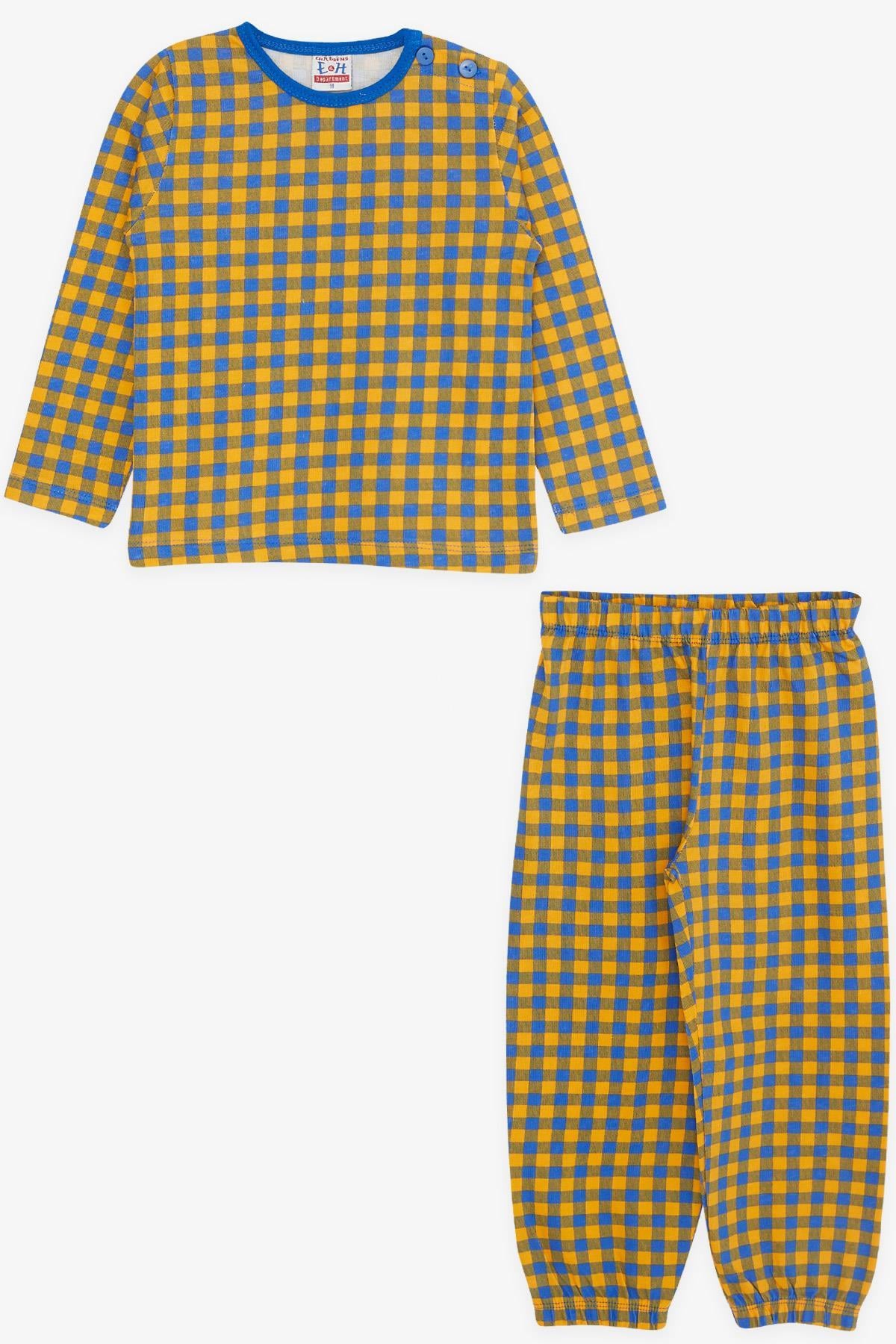 Breeze Erkek Bebek Pijama Takımı Ekose Desenli Karışık Renk (9 Ay-3 Yaş)