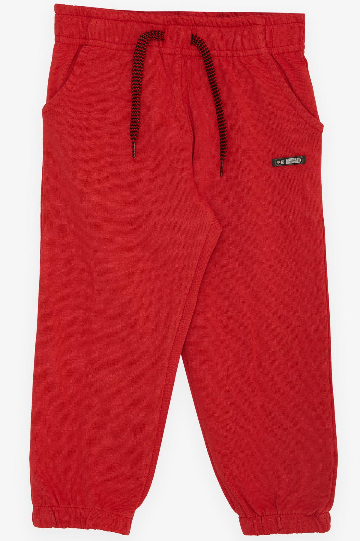 Breeze Erkek Çocuk Alt Cepli Armalı Bağcık Aksesuarlı Kırmızı (1-4 Yaş)