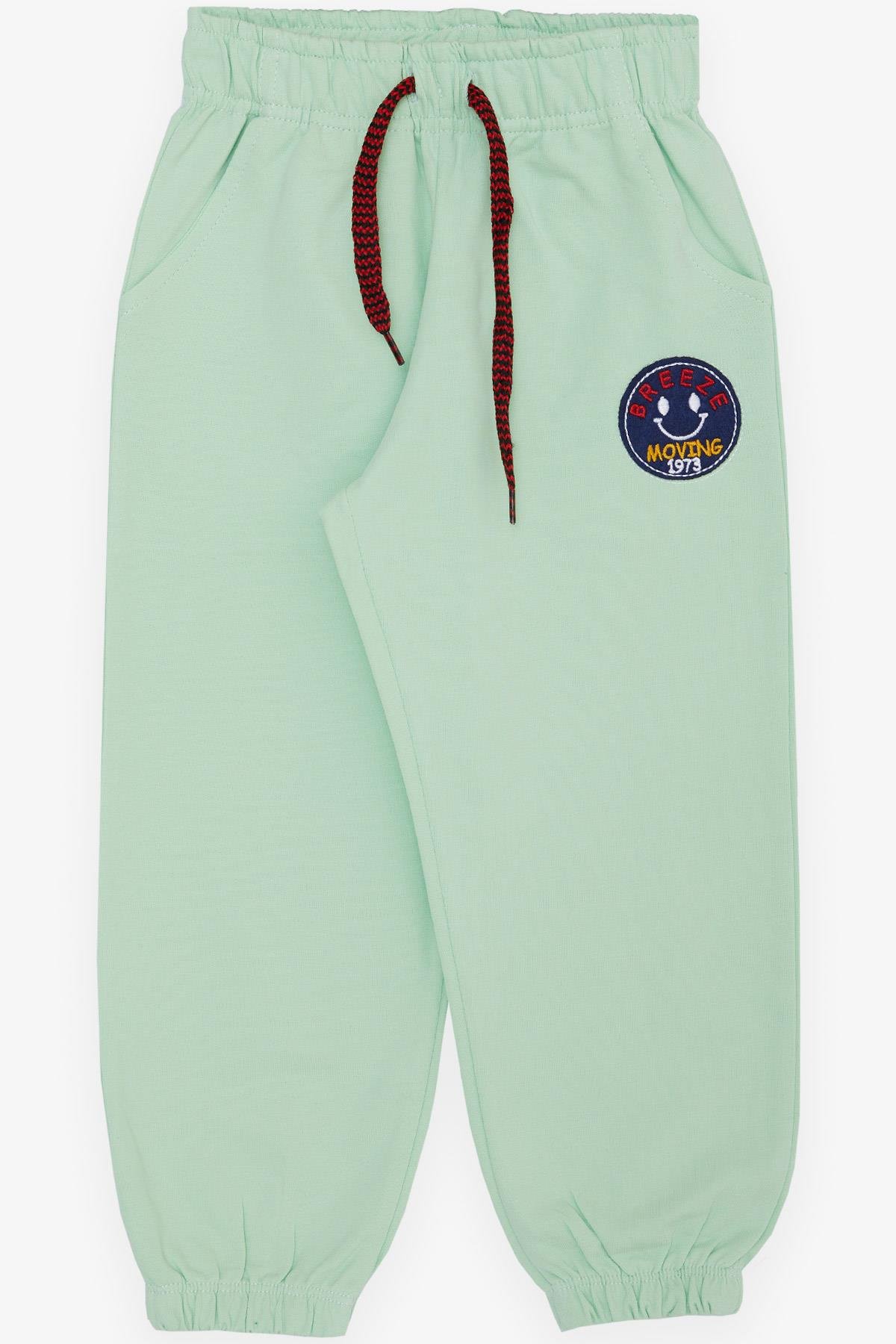 Breeze Erkek Çocuk Alt Gülenyüz Arma Nakışlı Bağcık Aksesuarlı Su Yeşili (1-4 Yaş)