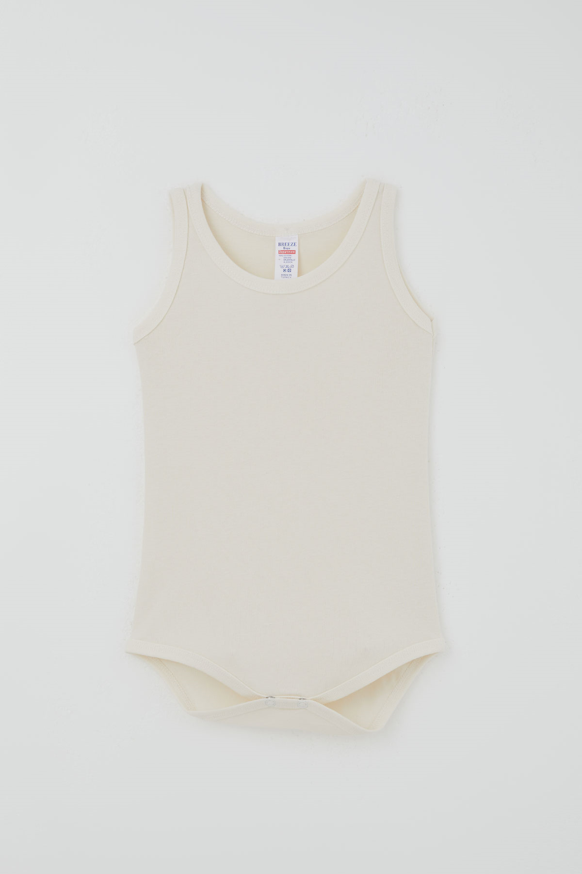 Breeze Erkek Çocuk Çıtçıtlı Atlet Zıbın Body Basic Ekru (1-3 Yaş)