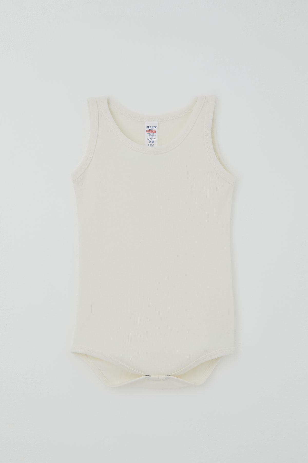 Breeze Erkek Çocuk Çıtçıtlı Atlet Zıbın Body Basic Ekru (1-3 Yaş)