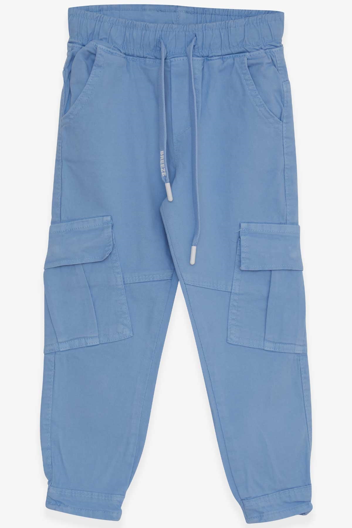 Breeze Erkek Çocuk Kot Pantolon Beli Lastikli Cepli Açık Mavi (3-7 Yaş)