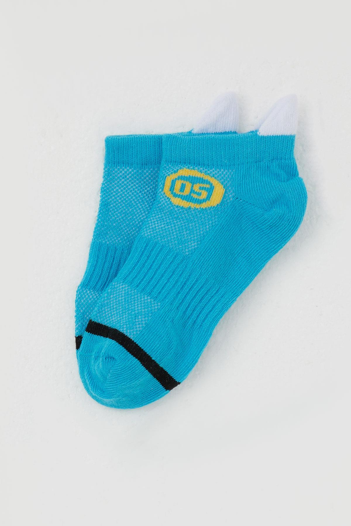 Breeze Erkek Çocuk Patik Çorap Rakam Baskılı Mavi (5-14 Yaş)