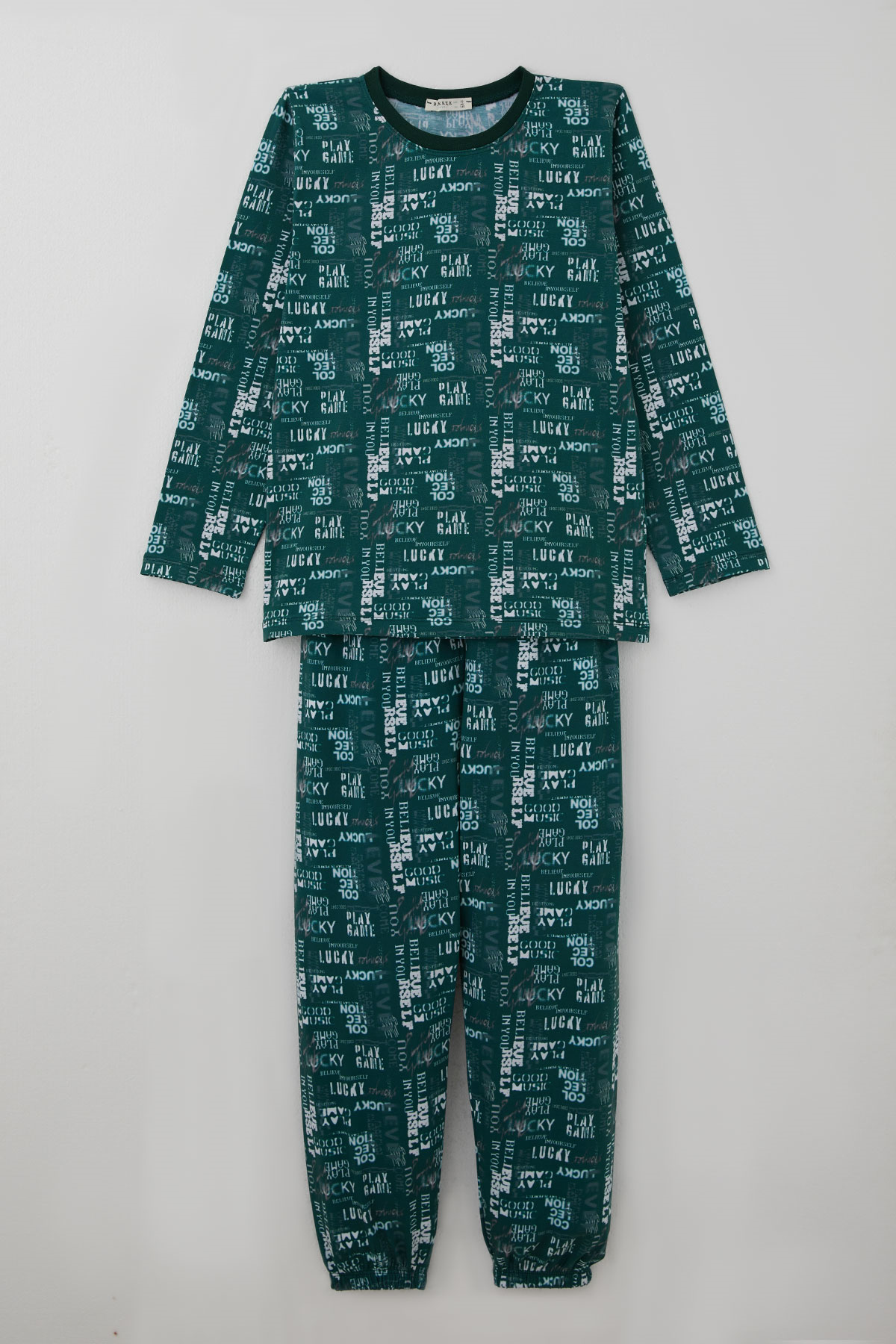 Breeze Erkek Çocuk Pijama Takımı Oyun & Müzik Temalı Petrol Yeşili (9-12 Yaş)