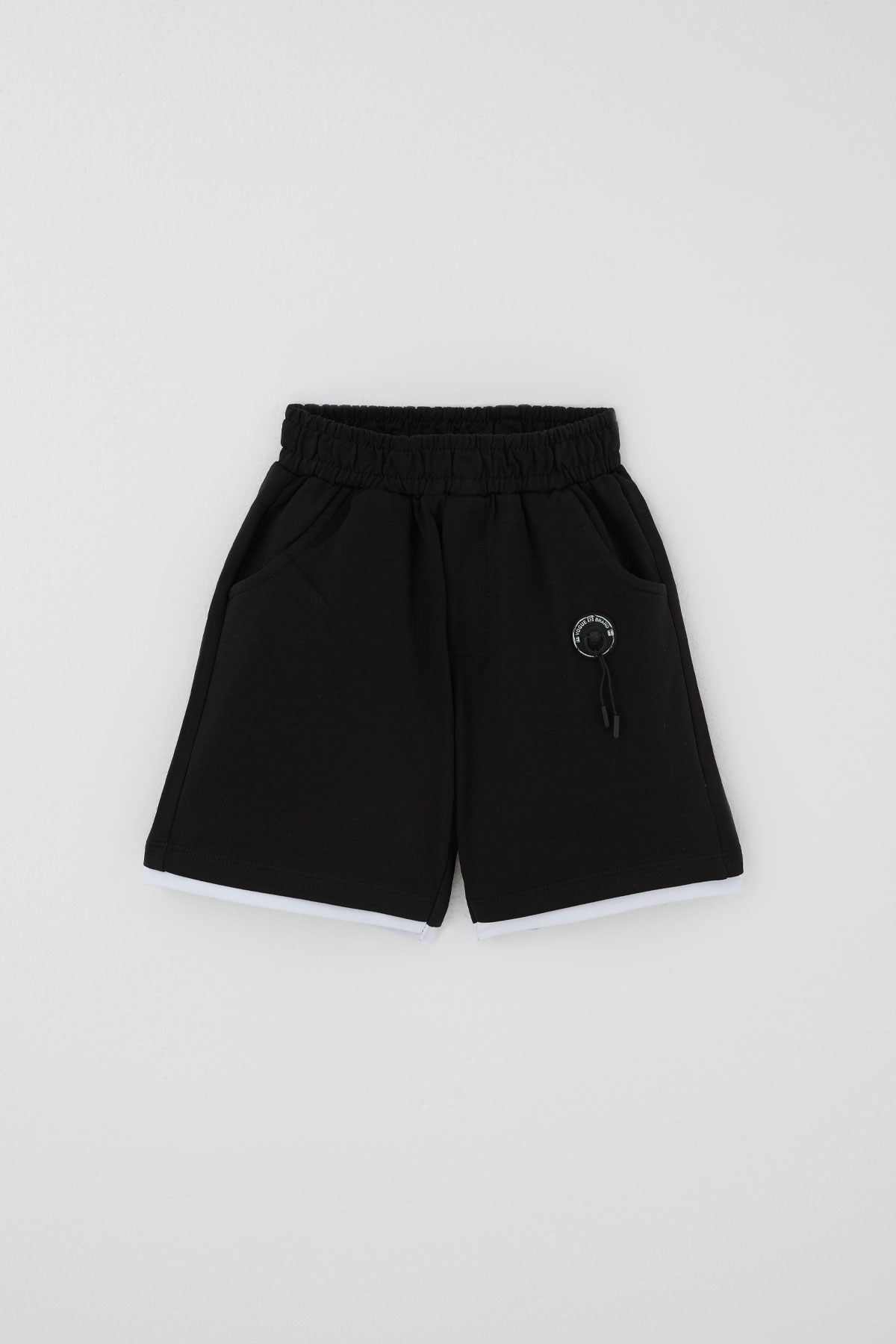 Breeze Erkek Çocuk Şort Cepli Aksesuarlı Siyah (3-7 Yaş)