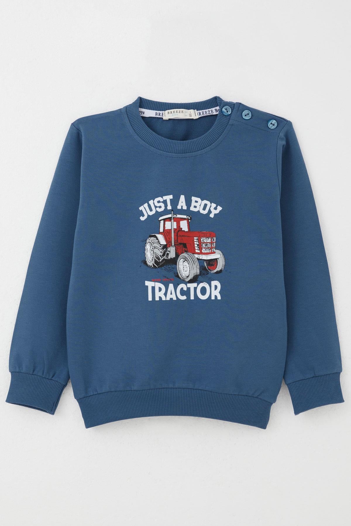 Breeze Erkek Çocuk Sweatshirt Çiftliğin Şimşeği İndigo (1.5-5 Yaş)