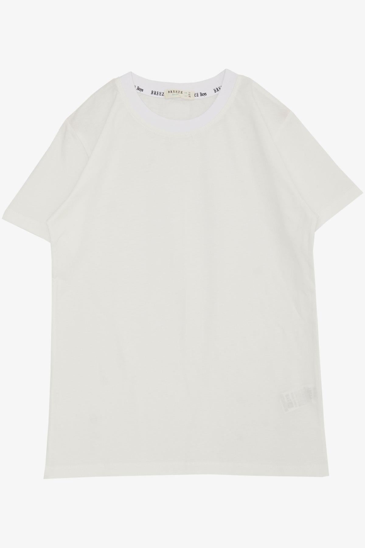 Breeze Erkek Çocuk Tişört Basic Ekru (4-14 Yaş)