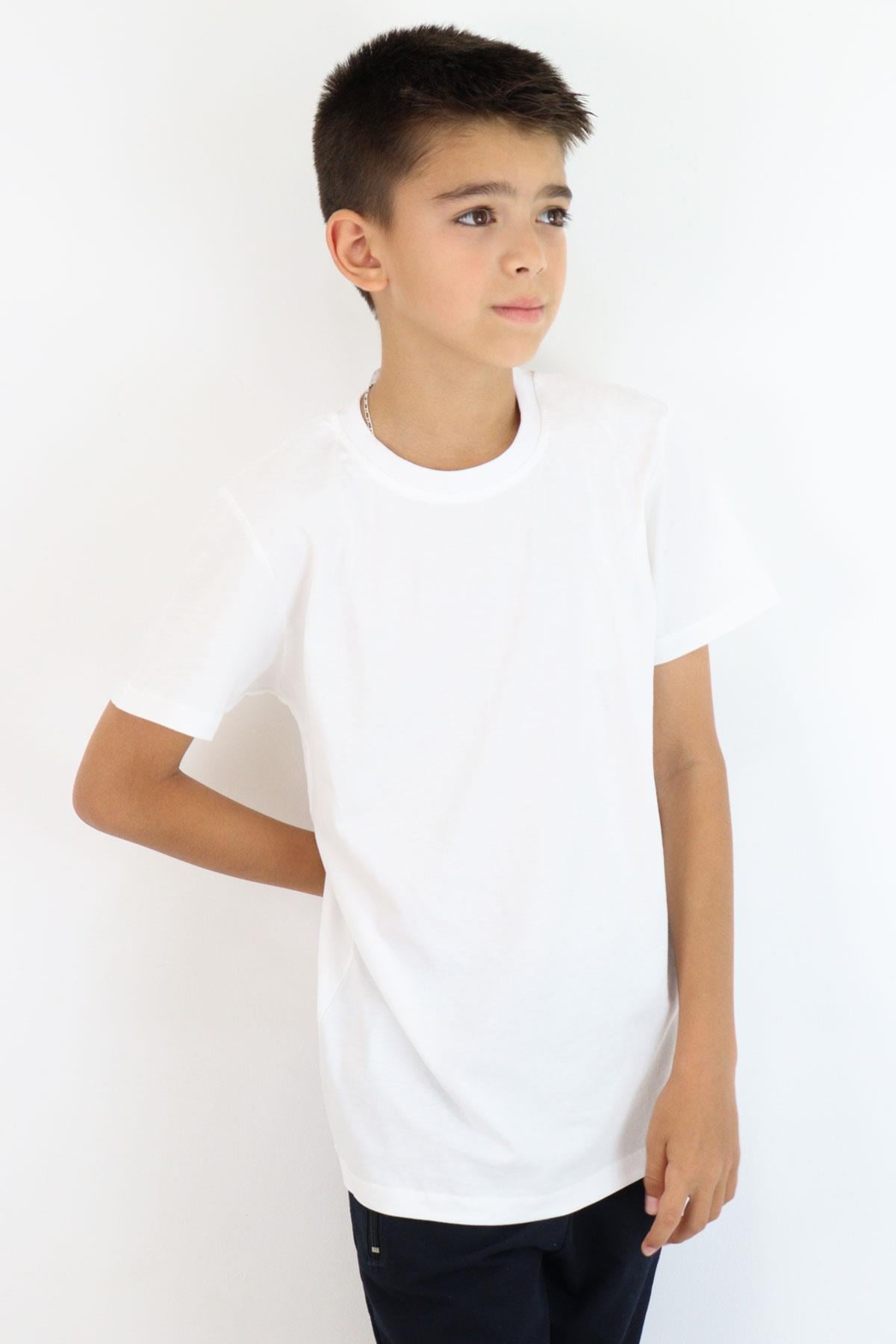 Breeze Erkek Çocuk Tişört Basic Ekru (4-14 Yaş)