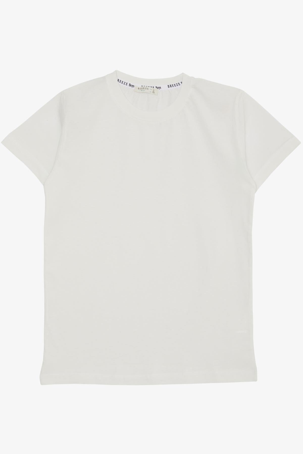 Breeze Erkek Çocuk Tişört Basic Ekru (4-14 Yaş)