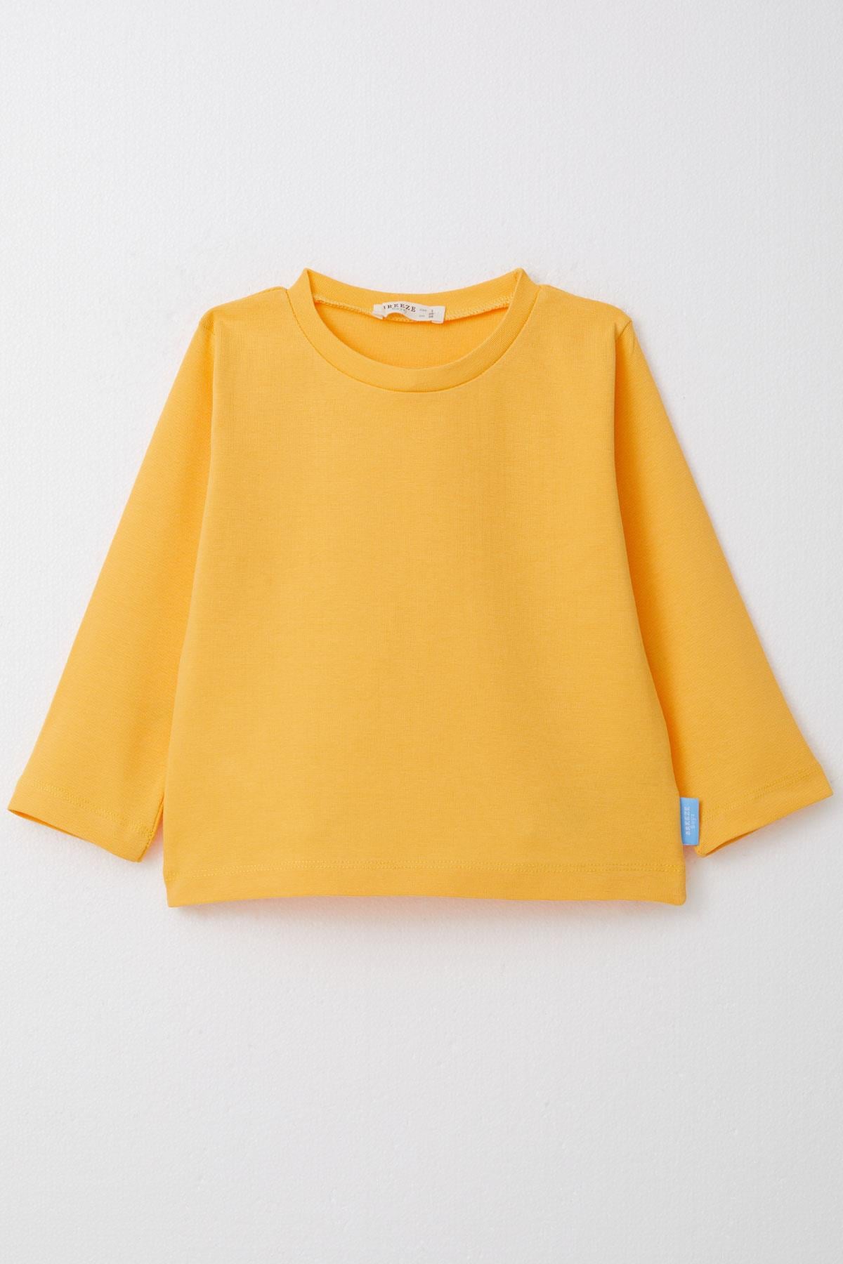 Breeze Erkek Çocuk Uzun Kollu Tişört Basic Sarı (1-4 Yaş)